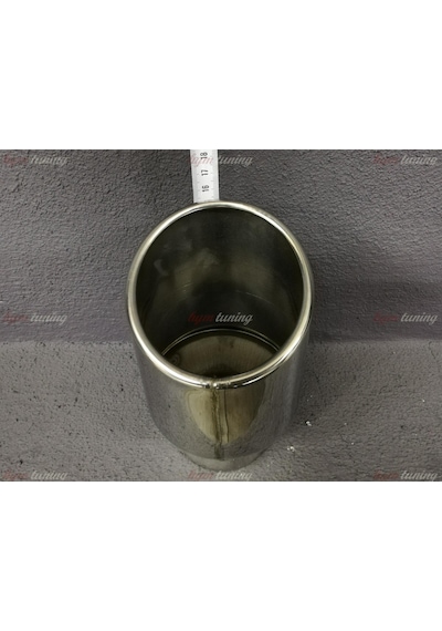 Tek Çıkışlı 100mm Egzoz Ucu Eğik Ağız Silindirik