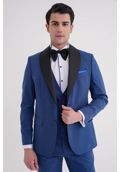 Slim Fit Çıkarılabilir Şal Saten Yaka Parlement Yelekli Damatlık Smokin Takım Black 072 Parlement Slim Fit Çıkarılabilir Şal Saten Yaka Parlement Yelekli Damatlık Smokin Takım Black 072 Parlement