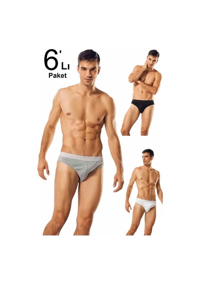 Namaldı 6'lı Paket Spor Erkek Slip Yeni Sezon Karışık Renk