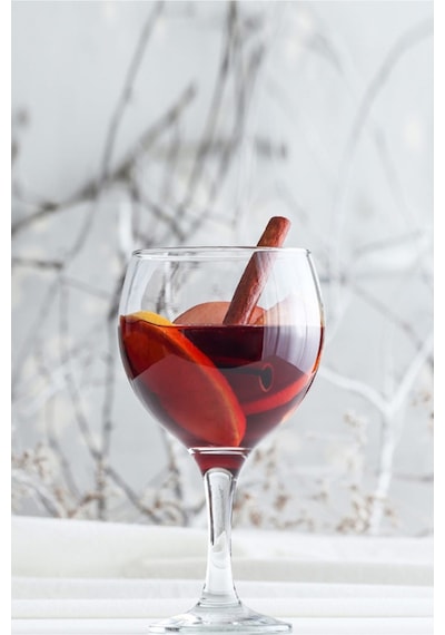 Lav Misket Cam Goblet 6'lı 645 ml Ayaklı (Şarap Kadehi , Kokteyl Bardağı)