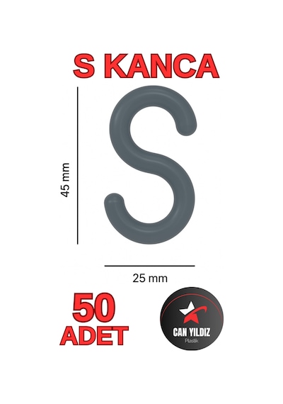 50 Adet Siyah Plastik Askı S Kanca Mutfak Ve Banyo İçin Aksesuar S Kanca Siyah