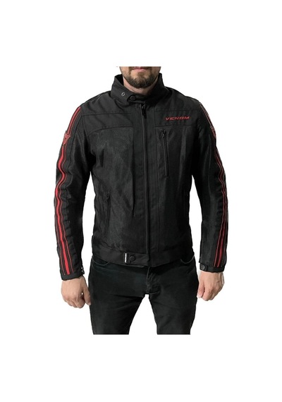 Venom Compas Motorcu Ceketi Yazlık Siyah Mont Venom Compas Motorcu Ceketi Yazlık Siyah Mont