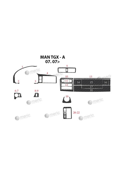 Man Tgx-torpido Kaplama 2007 22 Parça Karbon