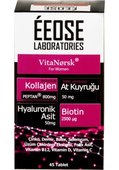 Kollagen Tablet Collagen Hyaluronik Asit Atkuyruğu Biotin