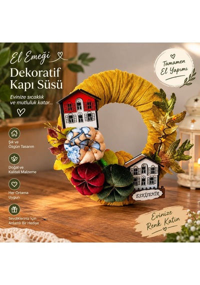 El Yapımı Kapı Süsleri Sarı