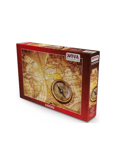 Nova 1000 Parça Eski Dünya Haritası Ve Pusula Puzzle