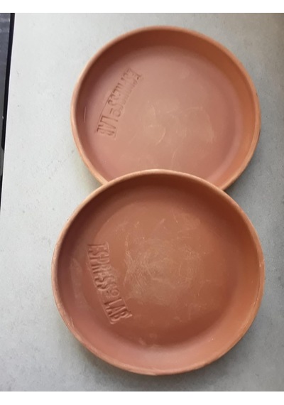 Topraktan 6'lı Fincan,saksı Altlığı Çok Amaçlı Mini Tabak 13 1,5 Cm