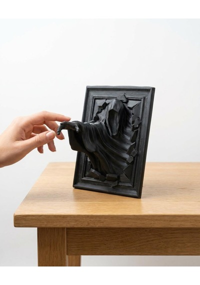 Çerçeveden Çıkan Hayalet Duvar Heykeli 3d Gotik Cadılar Bayramı Rölyef Tablo Siyah 25 Cm Salon Gamer Oda Dekoru İlginç Hediye 25cm