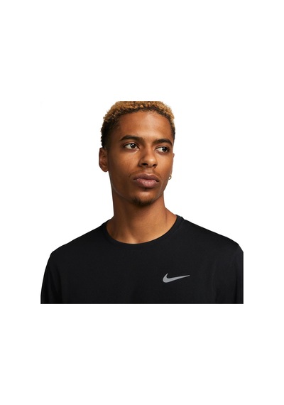 Nike Dri-fit Uv Miler Erkek Siyah Koşu Sweatshirt
