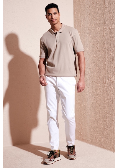 Buratti Pamuklu Regular Fit Düğmeli Erkek Polo Yaka T Shirt 5902281 Vizon Buratti Pamuklu Regular Fit Düğmeli Erkek Polo Yaka T Shirt 5902281 Vizon