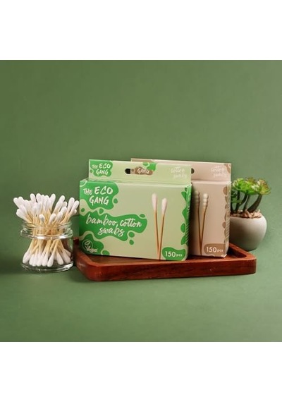 The Eco Gang - Cotton Swabs - 100pcs - White - Bambu Kulak Çubuğu 100lü Beyaz