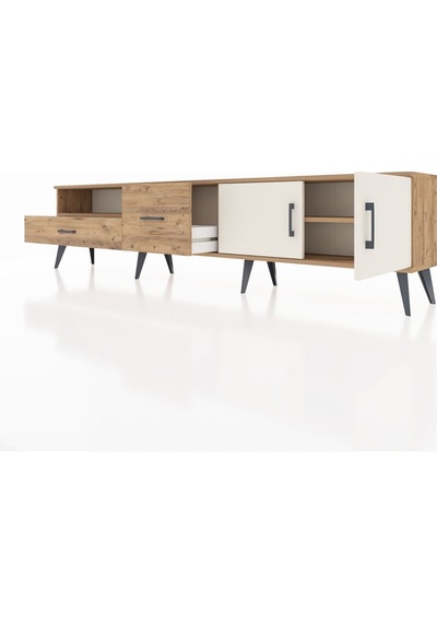 Arges Tv Ünitesi 2 Raflı 2 Çekmeceli 2 Kapaklı 220x30x51 Çam-aytaşı/çam Aytası/atlas Çam - Atlas Çam Arges Tv Ünitesi 2 Raflı 2 Çekmeceli 2 Kapaklı 220x30x51 Çam-aytaşı/çam Aytası/atlas Çam - Atlas Çam