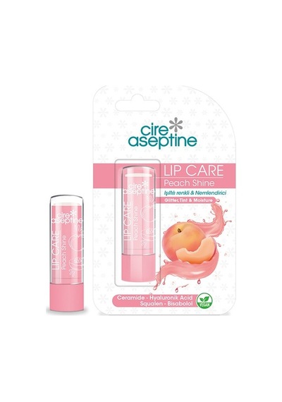 Cire Aseptine Lip Care Peach Shine Renkli Dudak Bakım Kremi 4,5 Gr