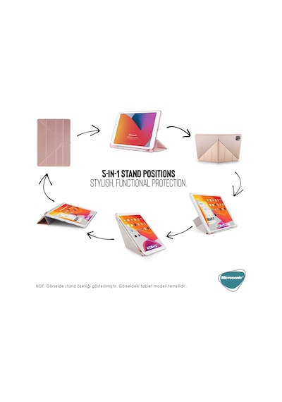 Microsonic Samsung Galaxy Uyumlu Tab S10 Plus X820 Kılıf Origami Pencil Tablet Kılıfı