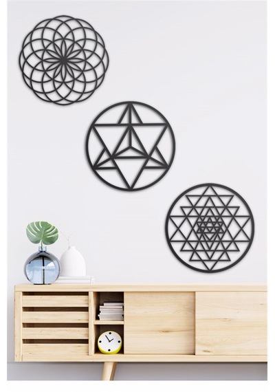 Merkaba Torus Sri Yantra - Metal Dekor Set