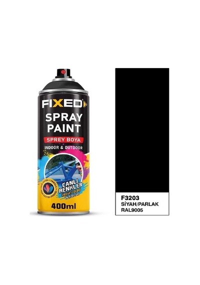 Sgs Sprey Boya Parlak Siyah Ral9005 400ml Siyah