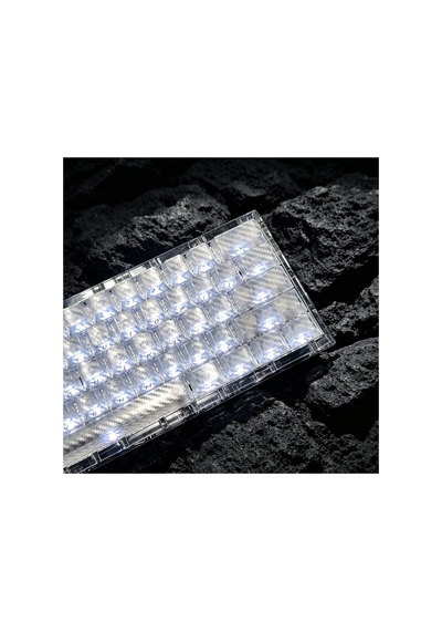 Leaven 119 Tuşlu Kumaş Dokulu Buz Karbon Desenli  Profil Rgb Cherry Mx Uyumlu Aydınlatmalı Pbt Tuşları - Şeffaf