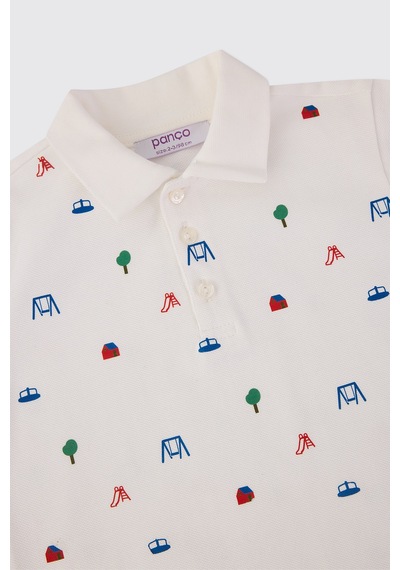 Panço Erkek Bebek Polo Yaka Ekru Tişört 2621bb05002 Krem