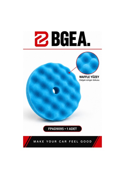 Bgea Waffle Mavi Polisaj Süngeri 5 İnç 125 Mm Cırtlı Pasta Cila Pedi 1 Adet Fpad9095