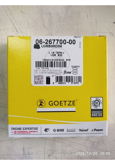 Antor/Lombardini 4ld820 17hp Segman Takımı Komple Std Nüral Goetze