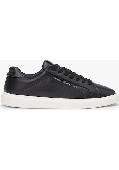 Tommy Hilfiger Icon Court Hafif Parlak Kadın Siyah Sneaker Fw0fw08949bds Siyah