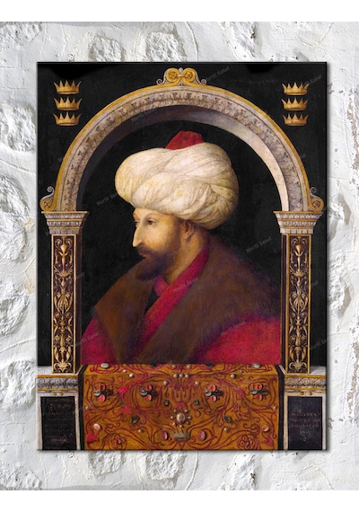 Fatih Sultan Mehmet Han Osmanlı Kanvas Tablo 40 x 60
