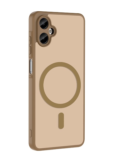 Galaxy A06 Kılıf M-safe Şarj Özellikli Zore Babet Kapak - Kahverengi