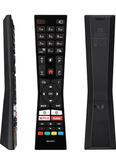 Vestel Rm C3331 - Rca243100 / Jvc Lt 32vht - Lt 43c898 - Lt 55vu63l Netflix Youtube Tuşlu Lcd Tv Kumanda