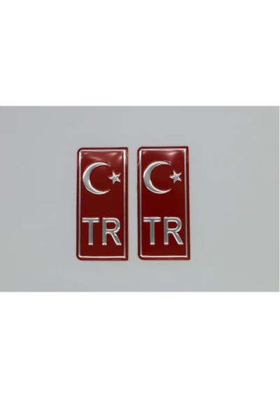 Tr Plaka Sticker 2'li - Türkiye Plaka Sticker