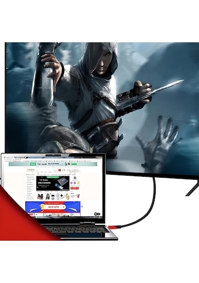 Hdmı Kablosu 5 Metre Hdtv Bilgisayar Uydu Görüntü Ses Full Hd Sargılı Görüntü Aktarma Kablosu