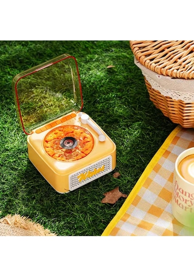 Vtn-21 Nostalji Mini Plak Görünümlü Radyolu Bluetooth Hoparlör