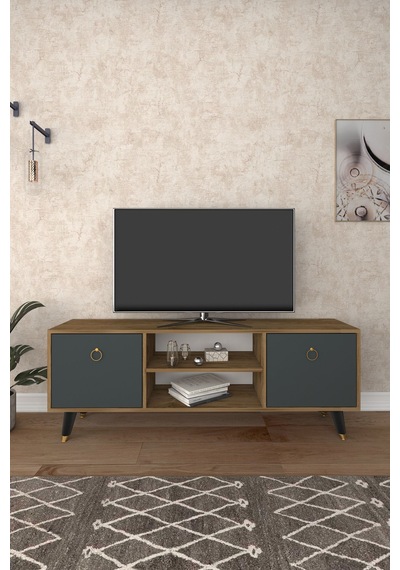 Ferniso Mobilya 138 Cm Tv Ünitesi Çam-antrasit