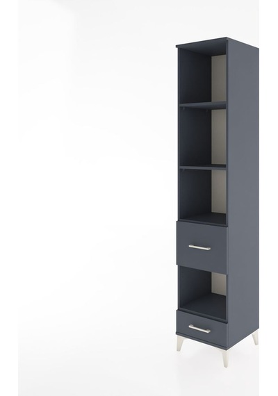 Hyperion Dolap 4 Raflı 2 Çekmeceli 44x44x221 Antrasit-antrasit Antrasit