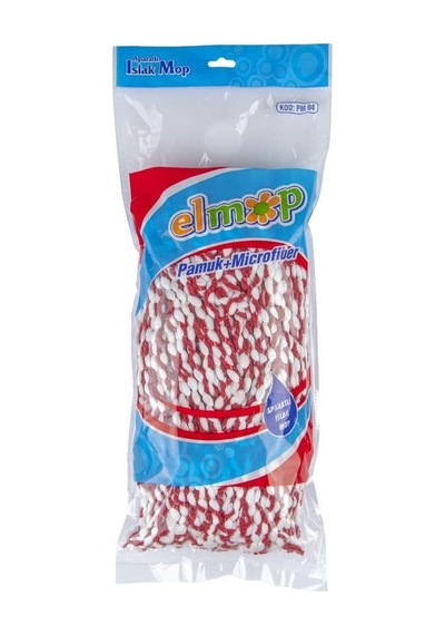 Yedek Geniş Takozlu Islak İpli Mop Paspas Başlığı - Püskül - 16 Cm Genel
