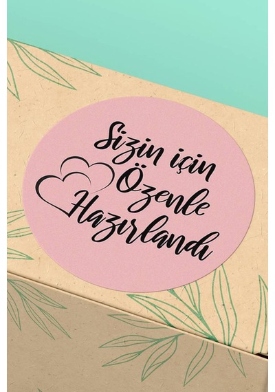 Özenle Hazırlandı Kargo Sticker 3x3cm St2178 Çok Renkli