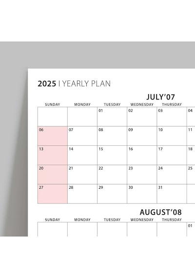 Amerikan Standardı Takvim, Üç Aylık Planlayıcı 2027 Duvar Takvimi Seti, 90 Günlük Planlama, 2027 Duv
