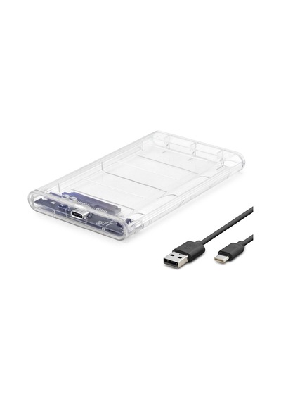 Hdd Kutu Type-c3.1 + Usb3.0 2.5" Transparent Hdx1766
