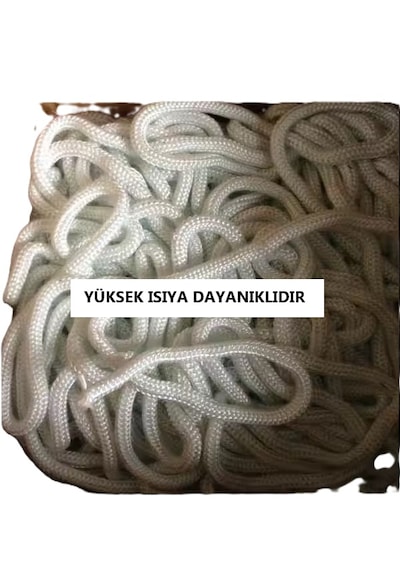 Soba /cam Elyaf/ Fiberglass/ Isıya Dayanıklı Fitil 4 Metre 6mm Soba-şomine Fitili