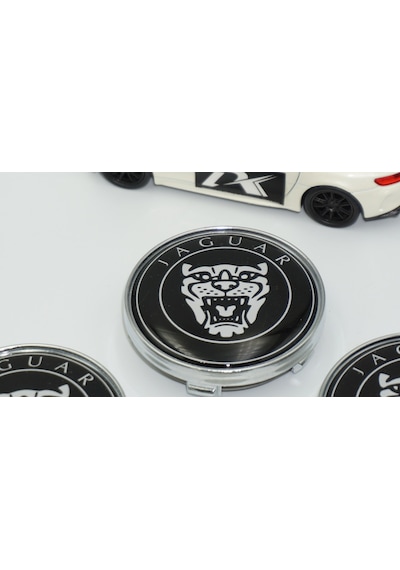 Dk Tuning Jaguar Panter Siyah Jant Göbeği Kapak Seti 60mm
