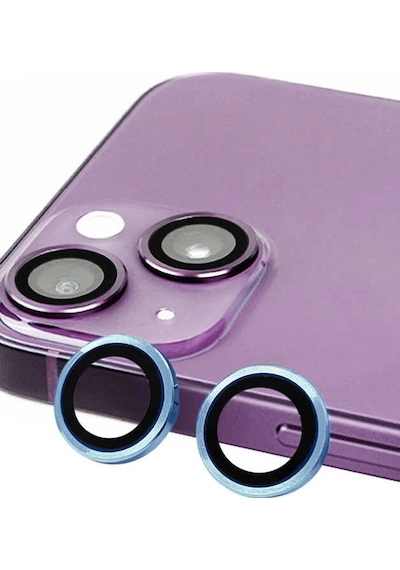 Mey İthalat iPhone Uyumlu 14 Raze Metal Kamera Lens - Mavi