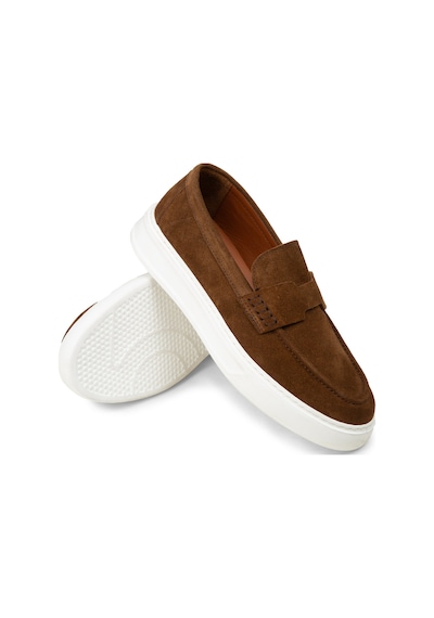 Deery Erkek Hakiki Süet Taba Renk Loafer Ayakkabı - 02043mtbap03