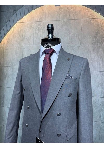 Dupont Classics Dupont Erkek Slim Fit 6 Drop Çizgili Kruvaze Viskon Çift Yırtmaç Takım Elbise Koyu Gri Dupont Classics Dupont Erkek Slim Fit 6 Drop Çizgili Kruvaze Viskon Çift Yırtmaç Takım Elbise Koyu Gri
