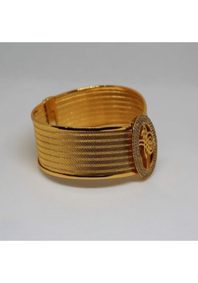 Osmanlı Tug Ralı Oval Tas Lı Kelepc E Bileklik Imitasyon Altın Gold