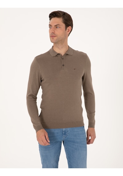 Pierre Cardin Erkek Vizon Kazak /triko 50314189-vr174 Vizon