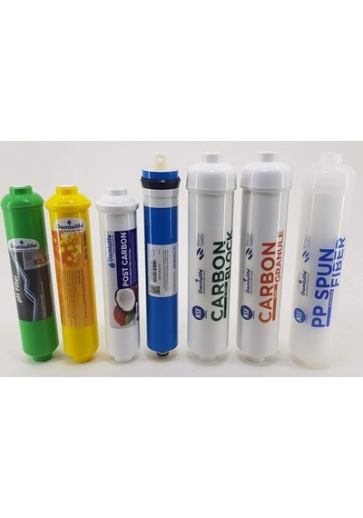 Inline 12'' Spun Gac Blok Post Karbon Membran Ph Mineral Filtre