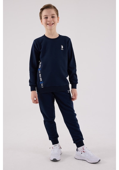 U.S. Polo Assn. Lisanslı Erkek Çocuk Alt Üst 2 Parça Eşofman Takımı Us2215 Lacivert