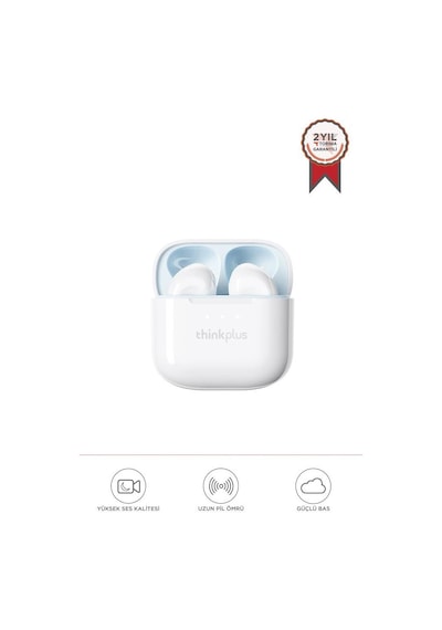Lenovo Thinkplus Lp23 Beyaz Bluetooth Bt 5.4 Kablosuz Kulaklık