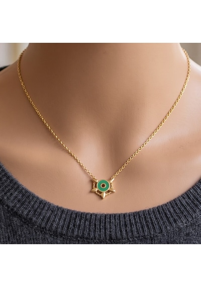 14 Ayar Mint Tasarım Altın Kolye Sarı