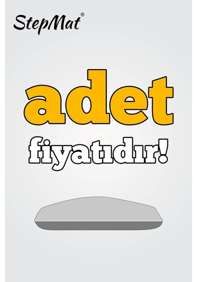 Oval Kendinden Yapışkanlı Tufting Merdiven Basamak Paspası - Açık Gri / Adet Olarak Satılır Renkli