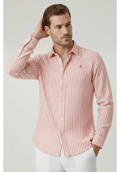 Deepsea Turuncu Slim Fit Çizgili %100 Pamuk Erkek Gömlek Nefes Alan Şık Günlük Gömlek 2602626 Turuncu Deepsea Turuncu Slim Fit Çizgili %100 Pamuk Erkek Gömlek Nefes Alan Şık Günlük Gömlek 2602626 Turuncu